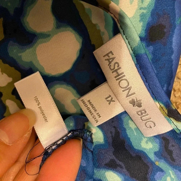 Fashion Bug Lightweight Comfortable Sleeveless Top Women Plus Size 1X - Picture 4 of 6